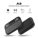 Ergonomic 2.4G Air Mouse Touchpad Backlit Wireless Keyboard with USB Receiver