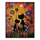 Full Cross Stitch Handcraft 14CT Counted Cat Flower Needlework DIY Home Ornament
