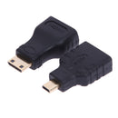 Mini HDMI-compatible Male to HDMI-compatible Female + Micro to HDMI-compati
