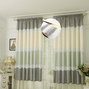 Geometry Semi Blackout Curtains Home Windows Tulle Sheer Drape (Green Grey