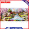Hut by Lake Oil Paint By Numbers DIY Craft Coloring Drawing Home Decoration Gift