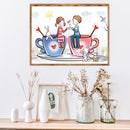 5D DIY Full Drill Diamond Painting Sweet Lovers Cup Cross Stitch Embroidery
