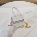 Mini Crossbody Tote Bag Solid Candy Female Simple Leather Shoulder Purse Handbag