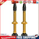 2pcs 60mm MTB Road Bike Extender Valves Tubeless Presta Valve Core (Yellow)