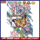 Stamped Cross Stitch Kits Butterflies Plants Embroidery DIY Sets 2 Strands 14CT