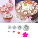 4pcs Plastic Plum Blossom Spring Fondant Cake Molds Cookies Baking Mould