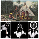Monocyclic Teeth  Dream Catcher Wall Hanging Home Car Decor Craft (White) Newly