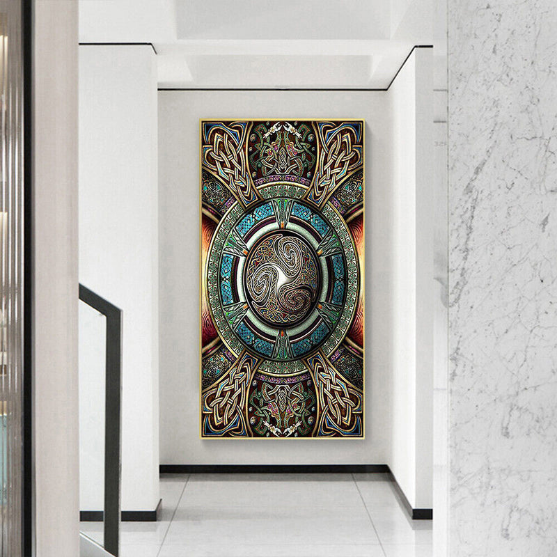 Celtic Totem Oil Paint By Numbers Kits Canvas DIY Picture Hand Painted Wall Art