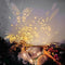 #A Solar Watering Can Lights Hollow Iron Waterproof Flowers Projecting Garden La