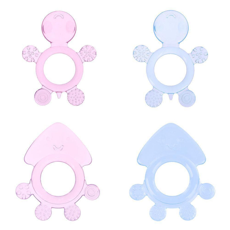 Cute Baby Teether Kids Silicone Teething Chewable Pacifier (Pink Tortoise)
