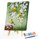 Bird on Branch Oil Paint By Numbers Kit DIY Acrylic Painting on Canvas Framel