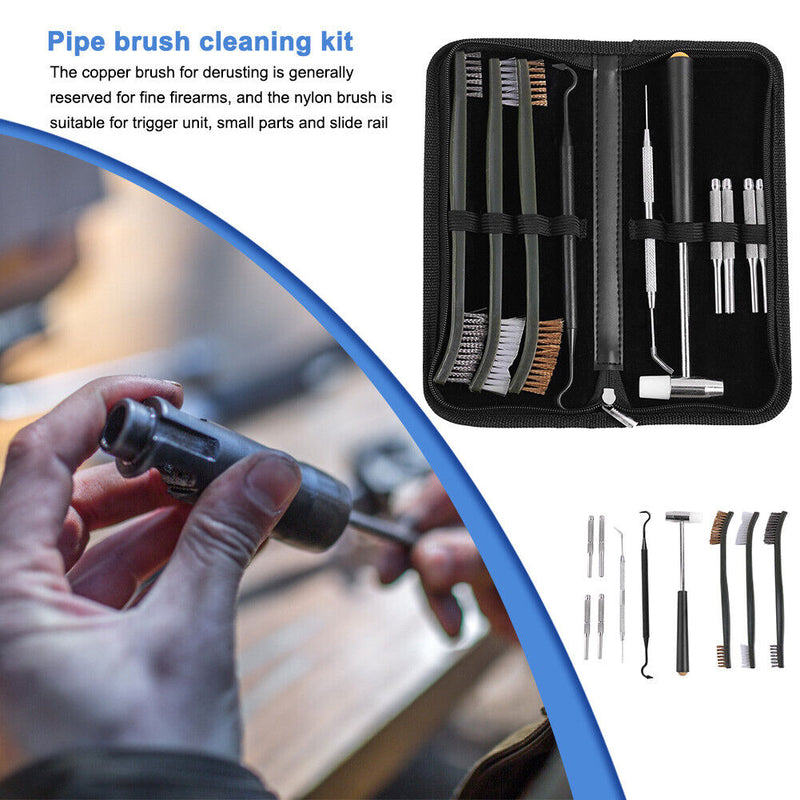 Universal Gun Barrel Cleaning Kit Gun Tube Cleaner Brushes Car Repairing Tool