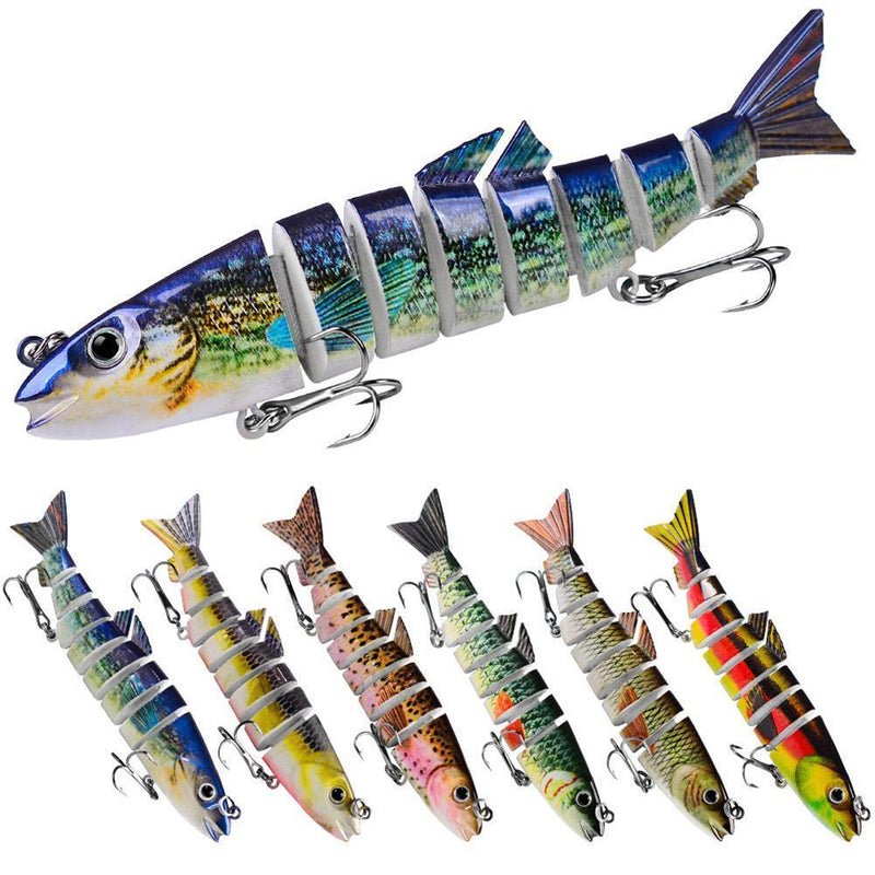 Multi Jointed 12.5cm 21.5g Lures Artificial Wobbler Fishing Hard Bait (A)