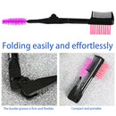 Double-ended Eyebrow Brush Eyelash Brush Comb and Round Comb Teeth (Purple)