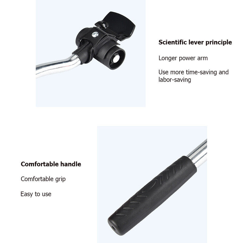 Household Transport Heavy Furniture Mover Wheeled Rollers Bar (Black)
