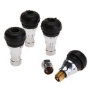 4pcs Car Chrome Rubber Tubeless Wheel Tyre Tire Valve Stem Cap Covers Newly