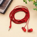 3.5mm Creative Bead Bracelet Metal Stereo Wired In-ear Earphone with Mic(2)