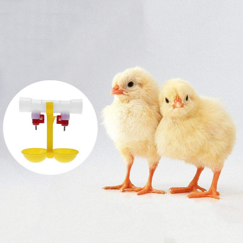 Doppelte Outlet trinken hängenden Hühner Tassen langlebig Nippel Trinker Geflüge