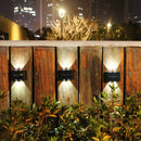 2x Solar Wall Lamp Outdoor Balcony Fence Path Garden Decor (White 4LED) Newly