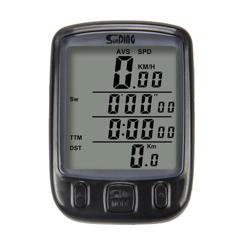 SunDing Bicycle Wired Computer Waterproof Backlight Odometer Speedometer