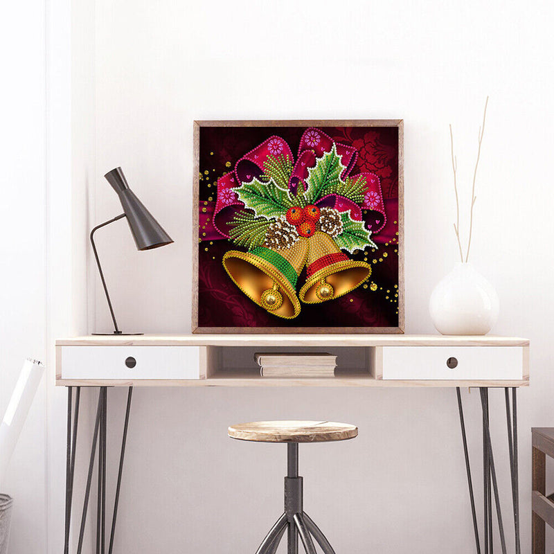 Christmas Bell Mosaic Rhinestone Picture Partial Special Drill Diamond Painting