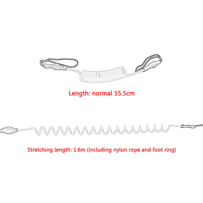 Safety Surf Foot Leg Rope TPU Surfing Paddle Board Coiled Surfboard Ankle Lea