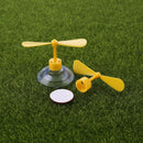 Motorcycle Bike Helmet Fan Decoration Cute Suction Cup Propeller (Yellow) Newly