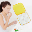 4 Grids Mini Portable Pill Box Tablets Case Medicine Box Container (Orange)