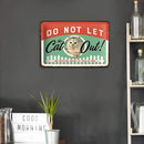 Not Let Cat Out Retro Metal Plate Tin Sign Plaque for Bar Pub Club Cafe Art