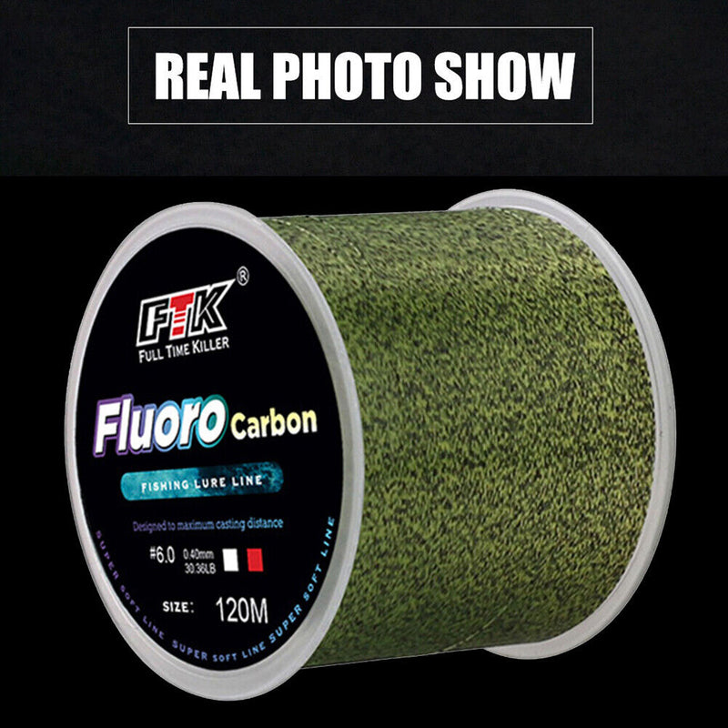 120m Speckle Nylon Fishing Line Wear Resistant Durable Multicolor Fishing Lur