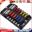 YJ-FB015 12 Ways 32V Automotive Blade Fuse Box Kit Terminal Block Holder