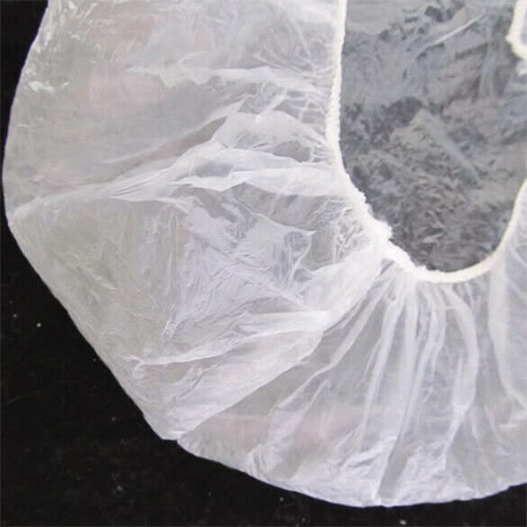 100pcs Disposable Hat Hotel One-Off Elastic Shower Bathing Cap Clear Salon Newly