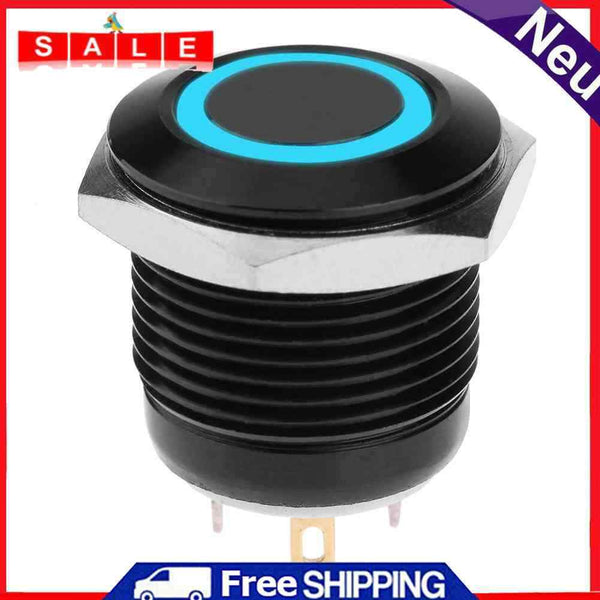 16 Waterproof mm Self Reset Metal Computer Pushbutton with Light