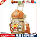 1100ml Straw Big Belly Water Cup Drinking Water Bottle w/ Stickers (Orange)