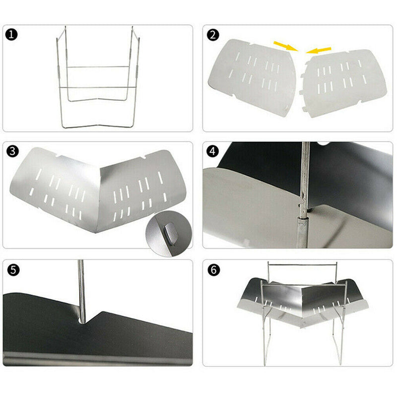 Foldable Stainless Steel BBQ Grill Rack Portable Camping Mini Barbecue Bracket