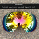 Ski Goggles Anti-Fog Snowboard UV Protection Sports Glasses (Red Lens) Newly