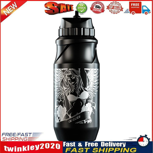 ENLEE 500ml Outdoor Sports Water Bottle Plastic MTB Bicycle Kettle (Black) Newly