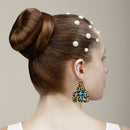 Retro Cow Print Leather Dangle Earrings West Cowboy Hooks Statement Jewelry