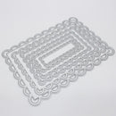 6pcs Rectangle Lace Frame Metal Cutting Dies Stencils DIY Scrapbook Craft
