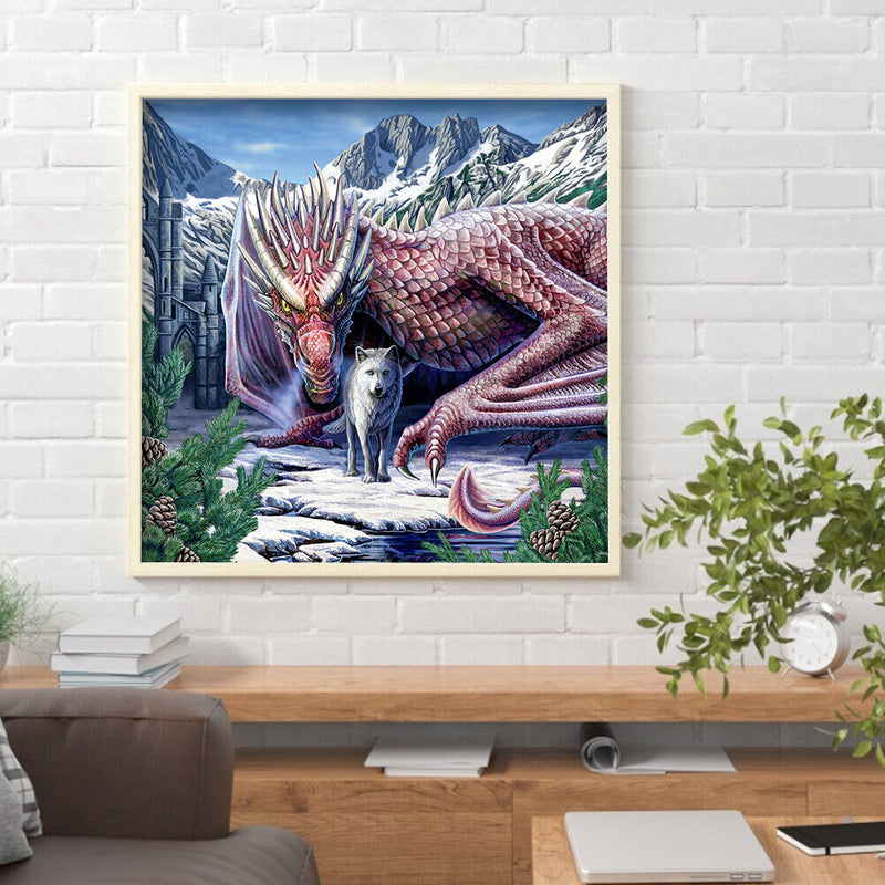 Pterodactyl and Wolf Diamond Painting 5D DIY Full Round Drill