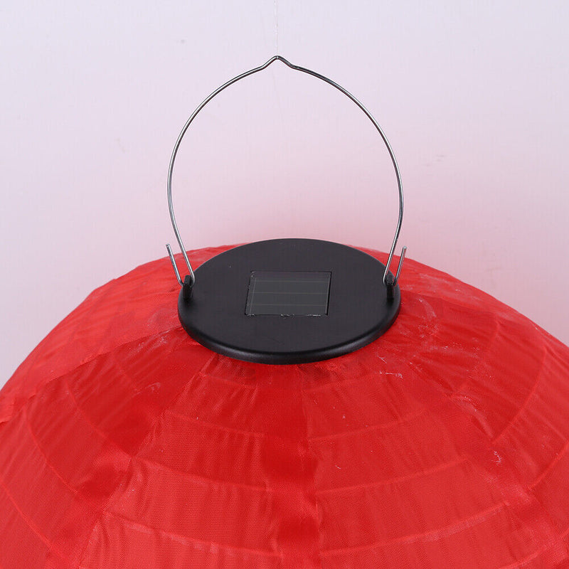 Solar Lantern Lamp Waterproof Nylon Hanging Light Outdoor Festival Decorati