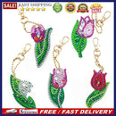5pcs DIY Full Drill Special Shaped Diamond Painting Flower Key Ring Ornamen