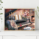 5D DIY Full Drill Diamond Painting Piano Embroidery Cross Stitch Kit Needlewo