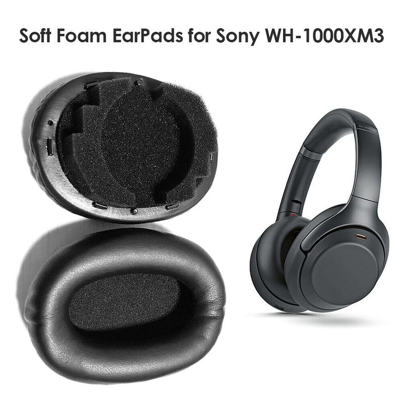 1 Pair Soft Foam Replacement Ear Cushions for Sony WH-1000XM3 Headphones Earpads