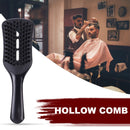 Anti-static Comb Hollow-out Massage Hair Brush Hairdressing Tool (Black) Newly