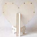 Wedding Wood Heart Shape Signature Guest Book Tabletop Guestbook Drop Box D