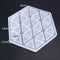 DIY Art Coaster Hexagon Stripe Crystal Mold Tray Mould Table Mat Coasters
