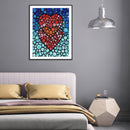 5D DIY Crystal Diamond Painting Love Heart Full Round Drill Mosaic Art Pict