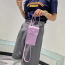 Candy Flower Women Shoulder Bags PU Crossbody Small Phone Pouch (Purple)