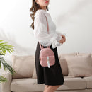 Simple Hit Color Bowknot Backpacks Women Small Shoulder Crossbody Bags PU Leathe